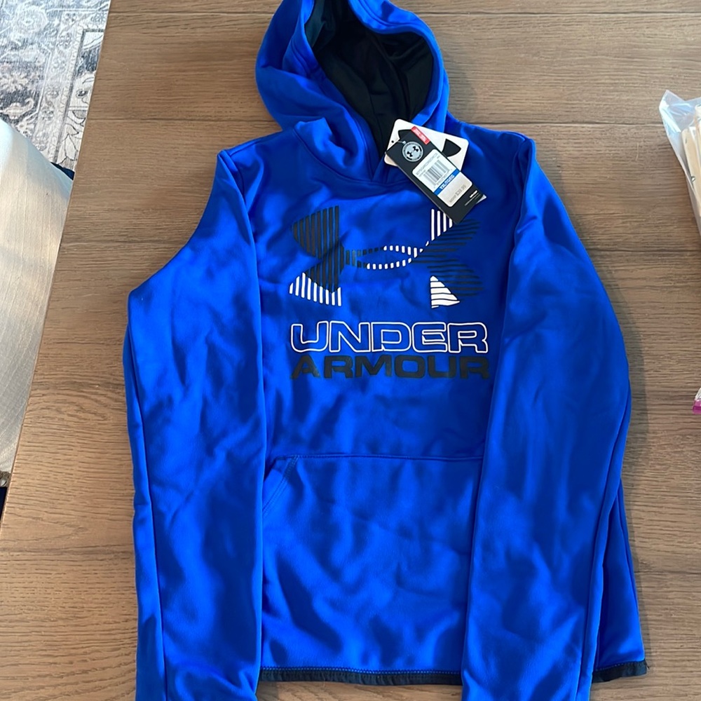 Under Armour Royal Blue/Black Hoodie Boys XL NWT